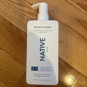 Native Hair Care 2 In 1 Full & Thick Shampoo & Conditioner Sea Salt & Cedar(New)